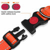 Picture of Taglory Reflective Dog Collar with Safety Locking Buckle, Adjustable Nylon Pet Collars for Medium Dogs Female Male, Orange, M