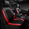 Picture of CAR Pass Universal Leather Two Front Seat Covers,Sport seat Covers fits Most Cars, SUVs, Trucks, and Vans Airbag Compatible (Black and Red)