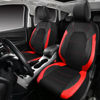Picture of CAR Pass Universal Leather Two Front Seat Covers,Sport seat Covers fits Most Cars, SUVs, Trucks, and Vans Airbag Compatible (Black and Red)