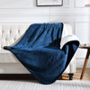 Picture of Yaning Waterproof Blanket for Bed Couch Sofa, Soft Liquid Pee Proof Pet Blanket for Dog Puppy Cat, Reversible Sherpa Fleece Blanket for Furniture Protector (Navy Blue, 60x80 inches)