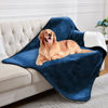 Picture of Yaning Waterproof Blanket for Bed Couch Sofa, Soft Liquid Pee Proof Pet Blanket for Dog Puppy Cat, Reversible Sherpa Fleece Blanket for Furniture Protector (Navy Blue, 60x80 inches)