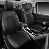 Picture of CAR PASS Universal Leather Two Front Seat Covers,Sport seat Covers fits Most Cars, SUVs, Trucks, and Vans Airbag Compatible (Black and Gray)