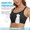 Picture of Hands Free Pumping Bra Hands-Free Breast Pump Bra Nursing Bras for Pumping Adjustable Breast-Pumps Holding and Nursing Bra,Black,Small