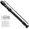 Picture of YONTY Soprano Recorder 8-Hole Instrument for Kids Beginners, German Style C Key Kids Flute with Cleaning Rod & Case Bag for School Education Home Entertainment - Black