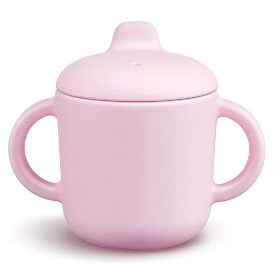 Picture of 6 Months+ Sippy Cups with Handles,Silicone Sippy Cups Leak Proof 5oz,No Spill Sippy cups for Toddlers (Pink)