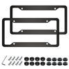 Picture of Black License Plate Frames 2 Packs, License Plate Covers,Universal Aluminum Tag Frame for Front and Rear Car Tags,Number Plate Frame Holder for Men