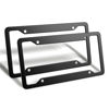 Picture of Black License Plate Frames 2 Packs, License Plate Covers,Universal Aluminum Tag Frame for Front and Rear Car Tags,Number Plate Frame Holder for Men