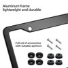 Picture of Black License Plate Frames 2 Packs, License Plate Covers,Universal Aluminum Tag Frame for Front and Rear Car Tags,Number Plate Frame Holder for Men