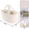 Picture of Baby Diaper Caddy Organizer for Girl Boy Cotton Rope Nursery Storage Bin Basket Portable Holder Tote Bag for Changing Table Car Travel Baby Shower Gifts Newborn Essentials Registry Must Haves White