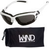 Picture of WYND Blocker Motorcycle Riding Glasses Extreme Sports Wrap Sunglasses, White, Smoke