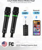 Picture of Bietrun Rechargeable Wireless Microphone, Dual Metal Cordless Handheld Dynamic Wireless Mics with 1/4'' Output for Karaoke, Meeting, Singing, Church, Wedding(UHF 240ft Range)(Receiver with Bluetooth)