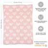 Picture of Living Textiles Pink Hearts Chenille Soft Baby Blanket Reversible Premium Cozy Fabric for Best Comfort - for Infant,Toddler,Newborn,Nursery,Girl,Throw,Crib,Stroller,Gift, Pink Hearts 40x30