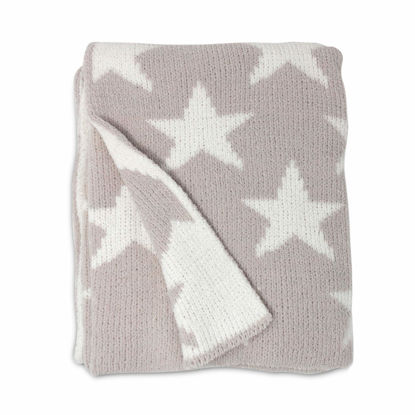 Picture of Living Textiles Grey Stars Chenille Soft Baby Blanket Reversible Premium Cozy Fabric for Best Comfort - for Infant,Toddler,Newborn,Nursery,Boy,Girl,Unisex,Throw,Crib,Stroller,Gift, Grey Stars 40x30