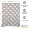 Picture of Living Textiles Grey Stars Chenille Soft Baby Blanket Reversible Premium Cozy Fabric for Best Comfort - for Infant,Toddler,Newborn,Nursery,Boy,Girl,Unisex,Throw,Crib,Stroller,Gift, Grey Stars 40x30
