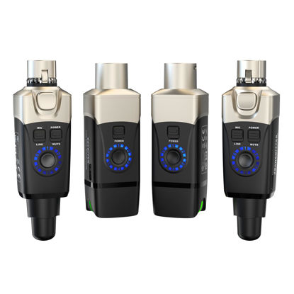 Picture of Xvive U3 Wireless Microphone System 2.4GHz Wireless XLR Transmitter and Receiver for Dynamic Microphone, Audio Mixer, PA System (U3 Dual)