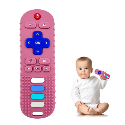 Picture of YAPROMO Baby Teething Toys, Remote Teethers for Babies, Cute Toy Remote for Baby Boys and Girls, Food Grade Silicine Chew Toy