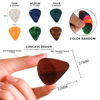 Picture of MYLYWOO Walnut Guitar Pick Holder Set with 1 Rosewood Pick and 6 Celluloid Picks in 3 Thicknesses, Mini Jewelry Box, Brown Wooden Knick-knack, 3.35 x 1.77 x 1.58 inches Organizers