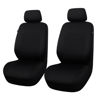 Picture of Flying Banner Car Seat Covers Front Seats Rear Bench Polyester car seat Protectors Easy installations Rear Bench Split Classic Man Lady Truck (Front Set - Low Back - Neoprene, Solid Black)