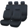 Picture of Flying Banner Car Seat Covers Front Seats Rear Bench Polyester car seat Protectors Easy installations Rear Bench Split Classic Man Lady Truck (Full Set - Low Back - Neoprene, Solid Gray)