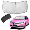 Picture of for Toyota Corolla Sun Shade Sunshade Windshield Cover 4-Layers Front Window Shade for Corolla 2014-2019 Custom Fit Sun Visor Shades - 240T Retractable Shade Blocks UV Rays Car Accessories