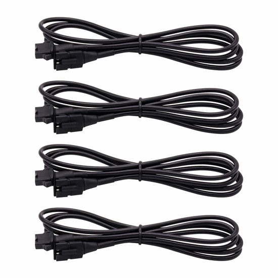 Picture of YiLaie 4 PCS 47 inch Extension Cables for Use with LED Rock Lights, RGB NEON Accent Kits for LED Motorcycle ATV, SUV Car Light Multi-Color Neon Strip (4pcs)