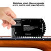 Picture of String Action Gauge Ruler, Guitar Set Up Gauge,Multifunctional Guitar Fret Rocker Luthier Tool with Thick Leather Case,Precise Etched, Polished Edge (Inch and Metric)