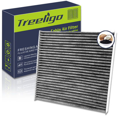 Picture of Treeligo CF10134 Cabin Air Filter, Replacement for Accord 2003-2022 Civic 2006-2015 CRV 2007-2016 Odyssey 2005-2017 Crosstour Passport Ridgeline Pilot MDX, w/Upgraded Coconut Shell Activated Carbon