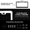 Picture of OKLPF Bling License Plate Frame for Women, 2PCS Sparkly License Plate Frames| Over 1200 pcs14 Facets Bedazzled Clear Glass Diamond Rhinestone Crystals w/Free Glitter Diamond Box (Black)