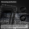 Picture of OKLPF Bling License Plate Frame for Women, 2PCS Sparkly License Plate Frames| Over 1200 pcs14 Facets Bedazzled Clear Glass Diamond Rhinestone Crystals w/Free Glitter Diamond Box (Black)
