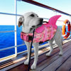 Picture of Queenmore Dog Life Jacket Ripstop Dog Shark Safety Vest Adjustable Preserver with High Buoyancy and Durable Rescue Handle for Small,Medium,Large Dogs, Pink Camouflage X-Small
