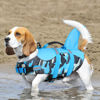 Picture of Queenmore Dog Life Jacket Ripstop Dog Shark Safety Vest Adjustable Preserver with High Buoyancy and Durable Rescue Handle for Small,Medium,Large Dogs, Blue Camouflage X-Large