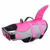 Picture of Queenmore Dog Life Jacket Ripstop Shark Dog Safety Vest Adjustable Preserver with High Buoyancy and Durable Rescue Handle for Small,Medium,Large Dogs, Pink Shark XX-Large