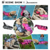 Picture of Queenmore Dog Life Jacket Ripstop Shark Dog Safety Vest Adjustable Preserver with High Buoyancy and Durable Rescue Handle for Small,Medium,Large Dogs, Pink Fish Small