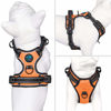 Picture of PHOEPET No Pull Dog Harnesses for Small Puppies Reflective Adjustable Front Clip Vest with 2 Metal Leash Attachment Hooks Soft Handle (S, Orange)
