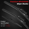 Picture of OTUAYAUTO Premium Windshield Wiper Blades - Replacement for Mazda CX-5 CX5 17-23, CX-9 CX9 16-23, All-Weather Performance, Front and Rear Wiper Blades, Top Lock - 24"+18"+14" (Pack of 3)