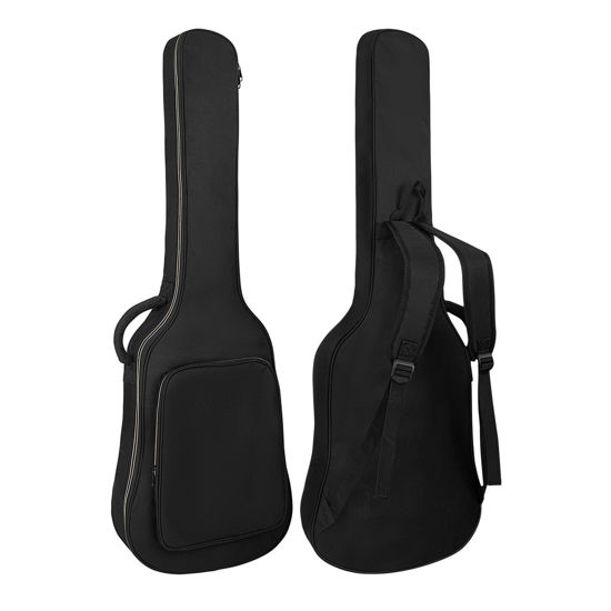 Picture of LETSROCK Electric Guitar Bag, Electric Guitar Gig Bag 0.35 Inch Thick Padding Backpack Soft Electric Guitar Bag Dual Adjustable Shoulder Strap Pocket & Back Hanger Loop Black