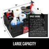 Picture of Gorilla Grip Large Capacity Sturdy Trunk Storage Organizer, Slip and Water Resistant Collapsible Organization Container for Car Sedan or SUV, Multi Compartment Container Box Vehicle Accessories, Black