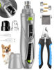 Picture of Dog Nail Grinder Super Quiet Dog Nail Trimmers 3 Grinding Wheels 3 Speed 3 Ports Rechargeable Pet Nail Grinder for Dogs with LED Display Dog Nail Clippers Kit for Large Medium Small Dogs Cats (Gray)