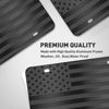 Picture of American Flag License Plate, Black Front Flag License Plates with 4 Holes,Novelty Vintage Aluminum Metal 3D Embossed US License Plate with Screws Caps, 6 * 12 inches