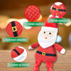 Picture of LECHONG Christmas Dog Toy, 4pcs Dog Squeaky Toy, Stuffed Dog Toys for Teething & Chewing, Tough Dog Toys Xmas Gift Toy Bundle Santa Dog Toys for Large Dogs, Small Puppy Dog Toys