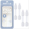 Picture of Child Safety Strap Locks (4 Pack) Baby Proof Cabinets, Drawers, Fridge, Toilet & Trash Cans - 3M Adhesive Childproof Locks - Jool Baby