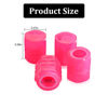 Picture of 12PCS Fluorescent Car Tire Valve Stem Caps, Auto Corrosion Resistant Wheel Valve Cover, Luminous Illuminated Glow in The Dark, Car Decor Accessories Universal for SUV, Trucks, Car (Pink)
