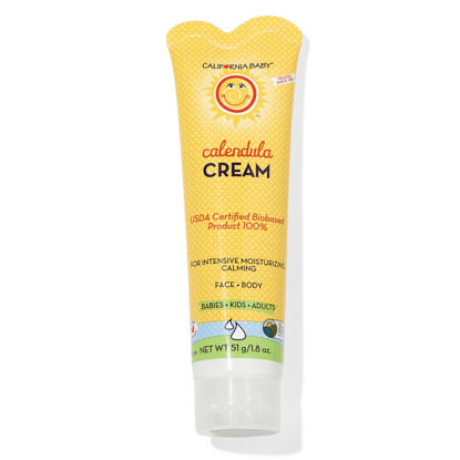 Picture of California Baby Calendula Cream | Soothing Baby Cream | Allergy Friendly | Plant-based | Soothes and Moisturizes Irritated, Dry Skin On Face and Body | 1.8 oz