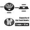 Picture of Serentive 3Pcs Cat Bowls Non-Slip Stainless Steel Small Cat Food Bowls Unbreakable Thicken Cat Feeder 13 Oz Cat Dishes Suitable for Indoor Small Pets Removable Rubber Base Easily Clean Lovely Color