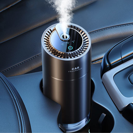 Picture of Ceeniu Smart Car Air Fresheners, New smell experience by Ultrasonic mist, Auto On/Off, Powerful Built-in Battery, Long lasting natural fragrance, Adjustable car freshener, Bamboo scent