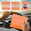 Picture of Ziciner Car Registration Insurance Holder, 2Pack Essential Auto Card Document Glove Box Organizer with Velcro Closure, Vehicle Interior Accessories Perfect for Most Car, Truck, SUV (Orange/Small Car)