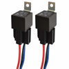 Picture of Gebildet JD1912 Car Relay Harness 12V 40A 4 Pin SPST 12AWG Harness Sockets with Color-Labeled Wires for Automotive Truck Van Motorcycle Boat (Pack of 2)