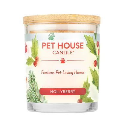 Picture of One Fur All, Pet House Candle-100% Plant-Based Wax Candle-Pet Odor Eliminator for Home-Non-Toxic and Eco-Friendly Air Freshening Scented Candles-Odor Eliminating Candle-(Pack of 1, Hollyberry)
