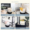 Picture of OrganiHaus Black & White Blanket Storage Basket for Living Room 15x18, Woven Nursery Hamper Basket, Large Toy Basket Storage for Kids, Laundry Hamper, Baby Laundry Basket, Cute Cotton Rope Basket