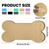 Picture of PWTAA Dog Food Mat Anti-Slip Silicone Dog Bowl Mat Thicker Pet Placemat Waterproof Cat Feeder Pad with Raised Edge Puppy Kitten Feeding Mats Suitable Small Medium-Sized Dogs Cats Eating Tray